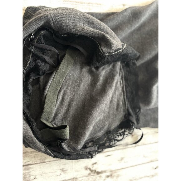 Y2k Dark Grey XS American Eagle Lace Tank  Cami Long Layering Shelf Bra - Picture 6 of 10